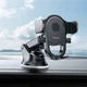 Автотримач для телефона HOCO H5 Integrity one-key car holder(center console) Black - зображення 6