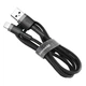 Кабель Baseus Cafule Cable USB For Lightning 2.4A 0.5m Gray+Black - зображення 1