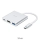 USB-хаб HOCO HB14 Easy use Type-C adapter(Type-C to USB3.0+HDMI+PD) Silver - изображение 4