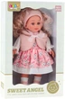 Lalka LeanToys Sweet Angel w różowej sukience w kwiaty 733476 (5905991070894) - obraz 1