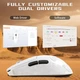 Ігрова ергономічна мишка ATTACK SHARK V5 White Nano Ice, 8000Hz, PAW3950, 42000 DPI, 500mAh, 2.4G/Bluetooth/Кабель - зображення 5