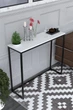 Столик консольный EcoLoft DSP-1157-7 в стиле лофт Белый - изображение 3