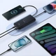 Павербанк Baseus 10000mAh 22.5W з вбудованими кабелями Type-C та Lightning, швидка зарядка, дисплей Чорний PJP31 - зображення 7