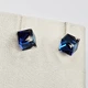 Сережки-пусеты серебряные с кристаллами Swarovski 2,05 г - изображение 2