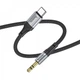Кабель AUX to USB-C (1м) - Hoco UPA26 - Чорний (022z) - зображення 1