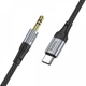 Кабель AUX to USB-C (1м) - Hoco UPA26 - Чорний (022z) - зображення 4