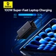 Адаптер сетевой BASEUS C to C cable GaN6 Pro Fast Charger set |2USB/2Type-C, 100W/3A, PD/QC| - изображение 7
