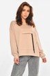 Кофта жіноча однотонна бежевого кольору Fashion розмір 44-46 (213164) - зображення 1