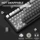 Механическая беспроводная (Bluetooth + 2,4G) клавиатура с HOT SWAP Attack SHARK X85, 82 Key, RGB, Win/Mac OS, УКР/АНГЛ, Gradient Black (X85GP) - изображение 3