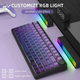 Механічна бездротова (Bluetooth + 2,4G) клавіатура з HOT SWAP Attack SHARK X85, 82 Key, RGB, Win/Mac OS, УКР/АНГЛ, Gradient Purple (X85GP) - зображення 4