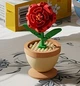 Міні конструктор MekanSM Rose Flower K336 (99 деталей) – троянда у горщику, ABS пластик, декор 9,2 см - зображення 3
