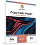 Офисная бумага Galaxy для лазерной печати A4, 220 г/м², двусторонняя, матовая (50 шт.) - изображение 2