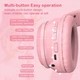 Бездротові ігрові навушники з котячими вушками Onikuma B90 RGB гарнітура з мікрофоном Pink (19117) - зображення 10