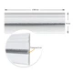 Плинтус РР самоклеющийся Sticker Wall белый с серой полоской 2300*70*4мм (D) SW-00001833 - изображение 3