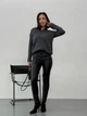 Жіночі штани з еко-шкіри на флiсi Uaclothes 44-46 Чорний (like35141-155611357) - зображення 1