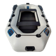 Надувная двухместная лодка ПВХ Avalon А260 / 2,6 м / 2-х местный / гребной / рельсовый настил / передвижные сиденья / ⌀36 см / Белый - изображение 7