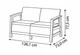Диван для саду та тераси Keter Scandi Linea 2 Seater Sofa 264046 бежевий/світло-бежевий - зображення 2