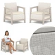 Комплект крісел для саду та тераси Keter Scandi Linea Duo Set 264050 бежевий/світло-бежевий - зображення 3