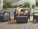 Набір пластикових меблів для саду Keter Scandi Linea 2 Seater Set 270924 графіт/сірий - зображення 9