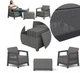 Набір пластикових меблів для саду та балкону Keter Scandi Linea Balcony Set 270925 графіт/сірий - зображення 3