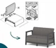 Диван для саду та тераси Keter Scandi Linea 2 Seater Sofa 270926 графіт/сірий - зображення 6