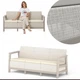 Набір пластикових меблів для саду Keter Scandi Linea ІІІ Seater Set 264042 бежевий/світло-бежевий - зображення 9