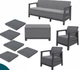 Набір пластикових меблів для саду Keter Scandi Linea ІІІ Seater Set 270923 графіт/сірий - зображення 10