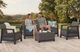 Набір пластикових меблів для саду Keter Scandi Linea ІІІ Seater Set 270923 графіт/сірий - зображення 13