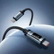 USB-кабель Type-C на Type-C HOCO U148 Lord для швидкого заряджання з дисплеєм (1.2m, 240W, 5A). Black - зображення 8