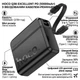 Повербанк 10000 mAh HOCO Q38 Excellent PD зі знімним кабелем Lightning to Type-C (20W, PD/QC). Black - зображення 2