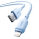 USB кабель Lightning для iPhone Baseus Silky Series Fast Charging Cable (1m, 2.4A, 480 Mbps). Blue - зображення 1