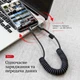 Кабель пружина 2 шт USB на Type-C BASEUS Fish-Eye Spring (Вітий, 2A, 1M). Black - зображення 7