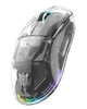 Ігрова мишка Onikuma CW-26 бездротова, Bluetooth + 2.4GHz, 4800 DPI, RGB підсвітка, прозора, геймерська миша для ПК та ноутбука - зображення 1