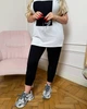 Спортивный костюм женский из турецкого кулира с футболкой свободного кроя и штанами летний G&M k-129333 54-56 Размер цвет черный - изображение 4