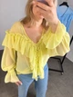 Блуза в стилі бохо жовтого кольору L-XXL - изображение 3