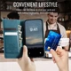 Чехол-книжка CaseMe RFID из нубука для iPhone 13 Бирюзовый - изображение 8