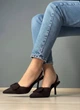 Туфли женские Meideli 566-23 slingback лодочки с пряжкой экозамша 40 коричневые - изображение 7
