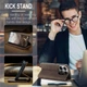 Чехол-книжка CaseMe из нубука для Xiaomi 15T Тёмно-коричневый - изображение 4