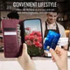 Чехол-книжка CaseMe RFID из нубука для iPhone 13 Бордовый - изображение 5