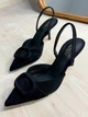 Туфли женские Meideli 566-22 slingback лодочки с пряжкой экозамша 36 черные - изображение 1