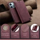 Чохол-книжка CaseMe із нубуку для Xiaomi Redmi 15C 173mm Бордовий - зображення 2