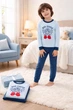Піжама демісезонна для хлопчика бавовняна Baykar Тигр р 10 140-146 см 10-11 років арт 9620-207 Блакитний - зображення 4