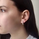 Серебряные серьги Дорожка с Белыми Камнями серебро 925 пробы Родированное 5574р 3.40г - изображение 7