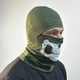 Військова балаклава підшоломник M-KET Олива тактична з DTF принтом трикотаж стрейч кулір розмір 56-58 - зображення 2