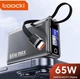 Зовнішній Павербанк для ноутбука планшета телефона 65W 20000mAh Toocki P01 Портативний акумулятор для Macbook iPhone Повер Банк зарядка для Макбук Fast Charging Індикація заряду повербанк - зображення 5