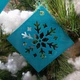 Декоративная Трафаретная Снежинка Window Decoration Snowflake Stencils 3Д Печать Бирюзовый 10 См - изображение 2