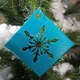 Декоративная Трафаретная Снежинка Window Decoration Snowflake Stencils 3Д Печать Бирюзовый 10 См - изображение 4