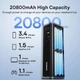 Зовнішній акумулятор Baseus 145W 20800mAh Power Bank 4-Port, УМБ для ноутбука MacBook Air/Pro, iPad, Starlink Mini, PD/QC, Black - зображення 3