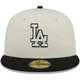 Бейсболка New Era LA Dodgers ver2, черно-белая, с вышивкой, повседневная - изображение 3