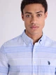 Рубашка хлопковая летняя мужская U.S. Polo Assn 11H0280-VQ00A(AZURE BLUE) M Голубая (786662488621) - изображение 4